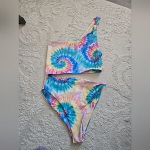 Skatie Tie-Dye One-Shoulder Swimsuit